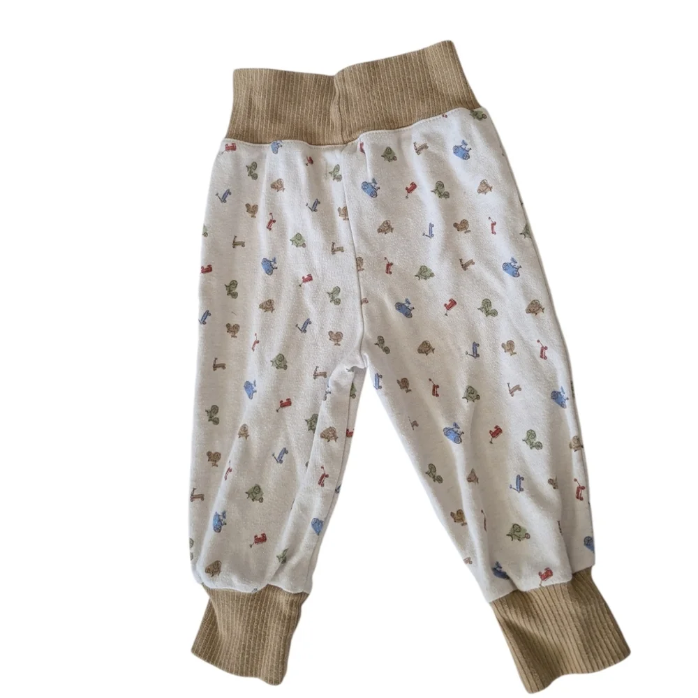 Vintage Gymboree rainbow Tag Infant cream all over print jogger‎ Pants